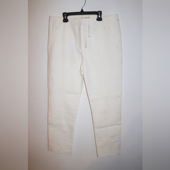 Tory Burch | Cream Straight Leg Dress Pants Size 12 - Picture 2 of 15
